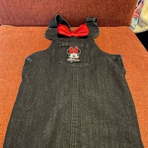 Disney Black Overalls with Red Accents Minnie Mouse